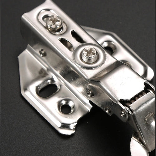 2/10 Pcs Stainless Steel Cabinet Door Hinges Hydraulic Damper Buffer Soft Close Quiet Wardrobe Door Concealed Hinges with Screws