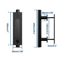 Barn Door Handle Black Circular Double Sided American Wooden Door Indoor Sliding Door Mobile Door Handle All Black Reinforced