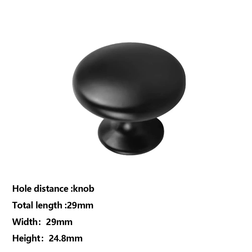 1Pcs Modern Black Aluminum Kitchen Cabinet Dresser Knobs Furniture Handles Pulls Cupboard Drawer Wardrobe Door Knobs