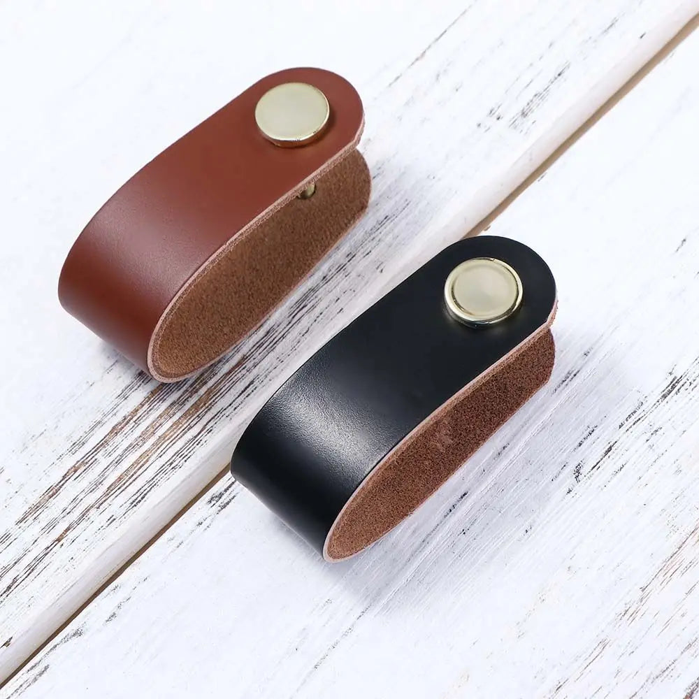 Children's Furniture Hardware Kitchen Wardrobe Cabinet Environmentally Drawer Handle Door Pulls Furniture Knobs Leather Handle