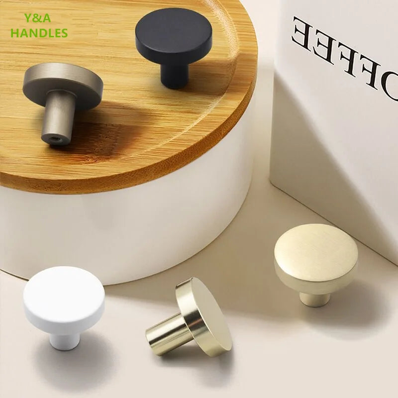 Handles Drawer Cabinet Furniture Kitchen Handles for Cabinet Knob Door Drawer Furniture Kitchen Knob Round Classic Golden Black