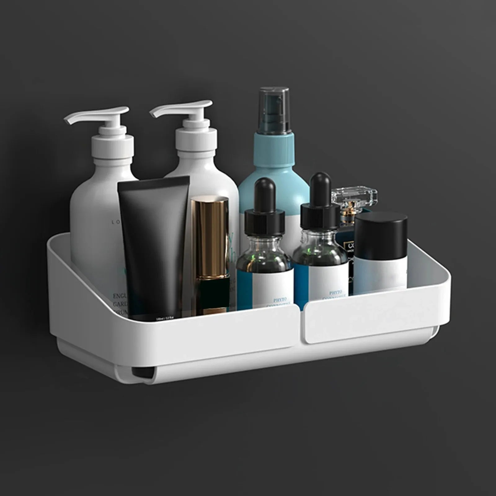 Bathroom  Kitchen Convenience Rack Shelf Makeup Storage Organizer Shower Shelf Cosmetics Shampoo Rack  Wall Spice No Drilling