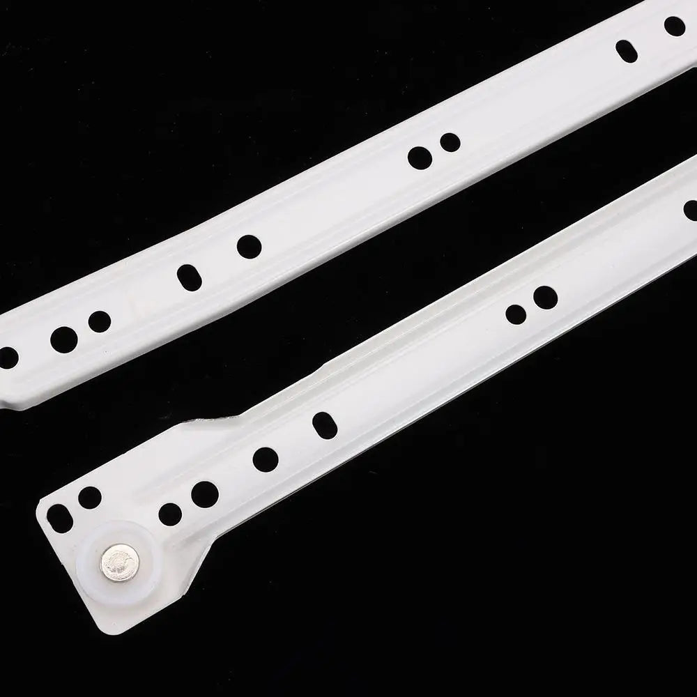 1Pair Chute Cabinets Keyboard Roller Pulley Furniture Slides Mute Two Section Drawer Track Slides Cabinet Rails