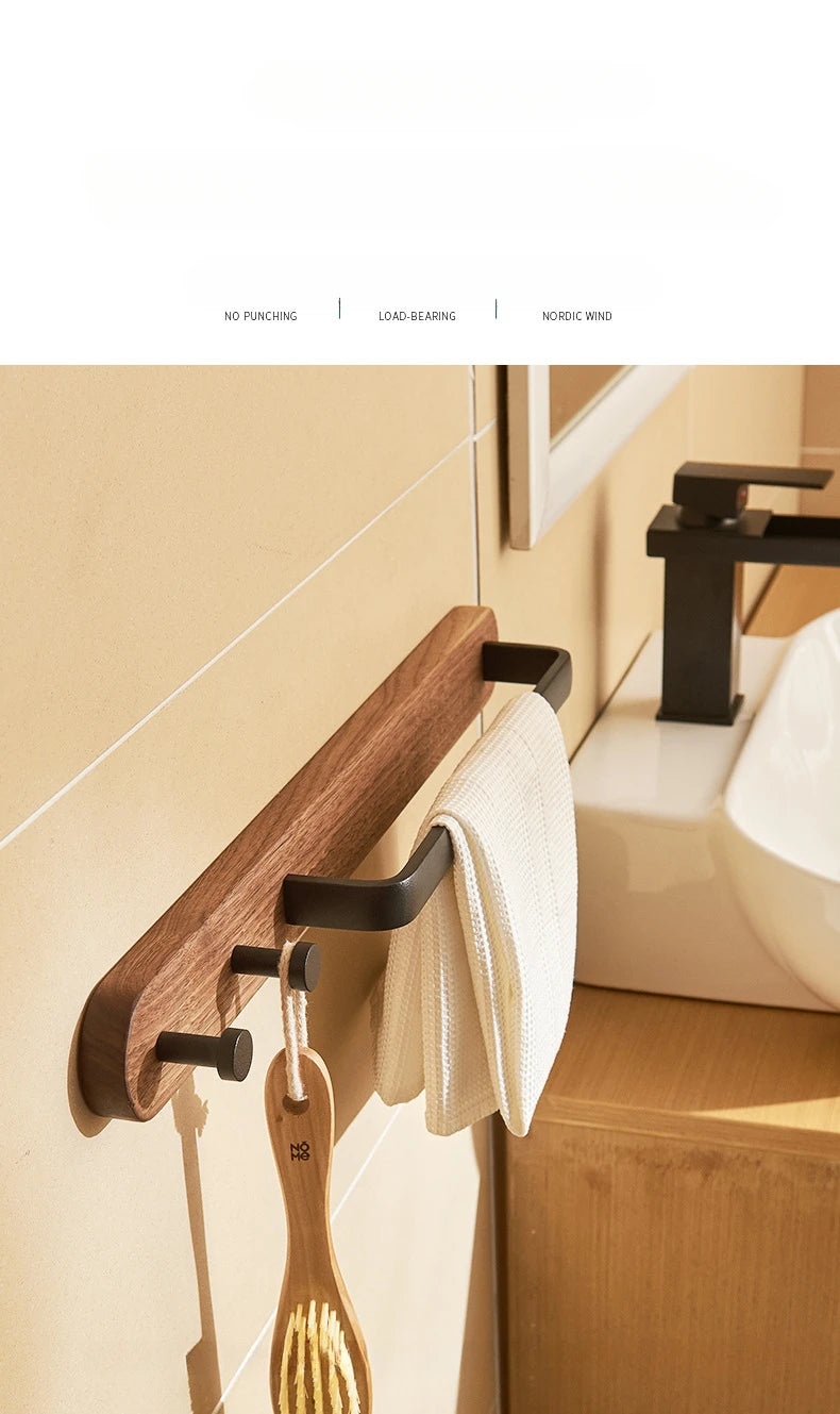 Bathroom Towel Holder  Wall Mounted Towel Rack Shower Room Holder Towel Bar Hanger Toilet shelf Bathroom Accessories