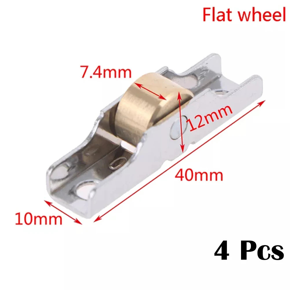 4Pcs Stainless Steel Sash Pulley Sliding Door Roller  Runner Wheel Track Pulley  Furniture Door Hardware Mute Wheel