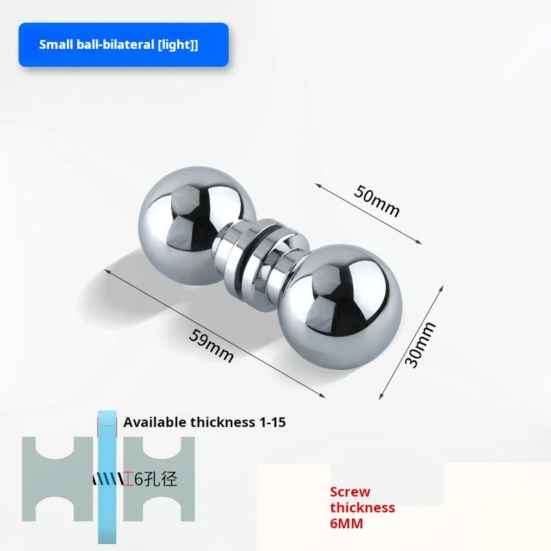 Glass Door Handle Bathroom Door Shower Door Handle Sliding Door Display Cabinet Wine Cabinet Barn Door Single Hole Round Knob