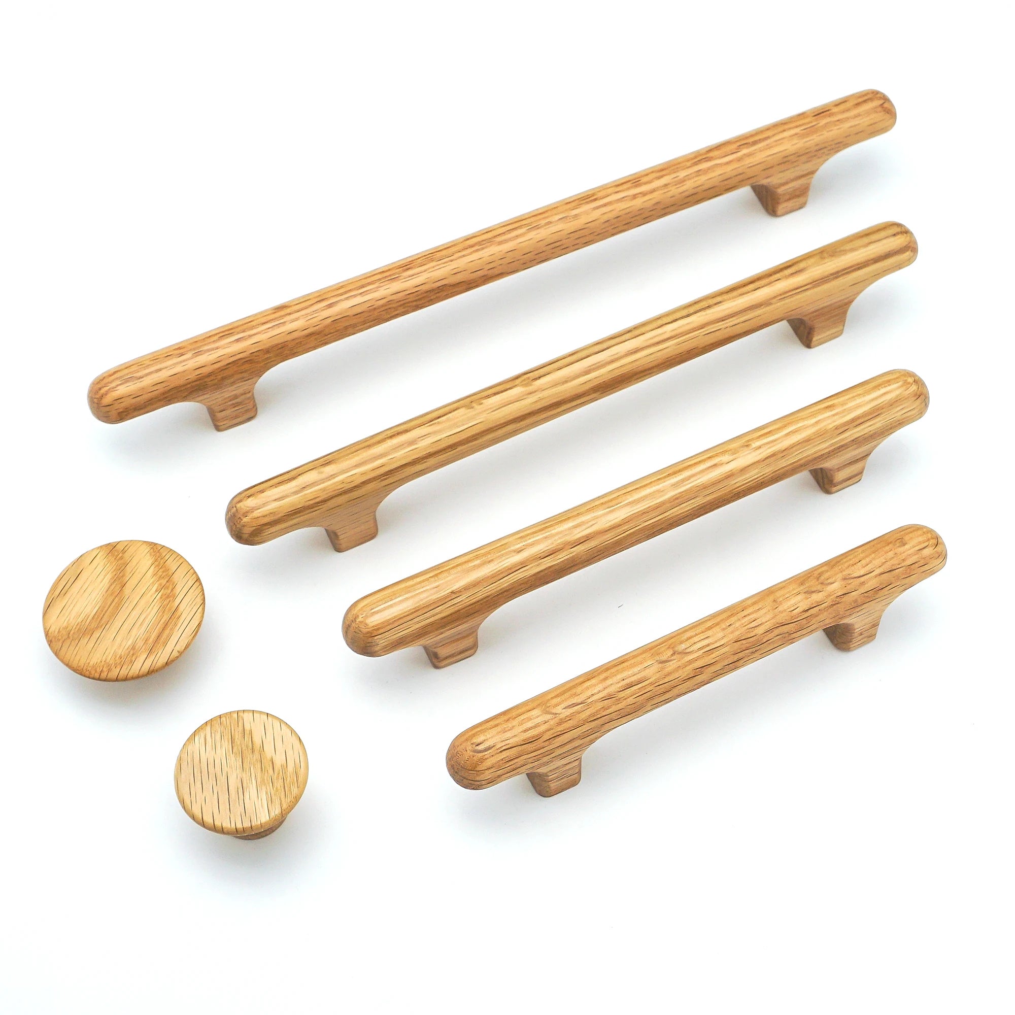 Solid Wood Cabinet Handles Modern Drawer Knobs Black Wardrobe Pulls Walnut Oak Cupboard Door Handle Furniture Hardware 320mm