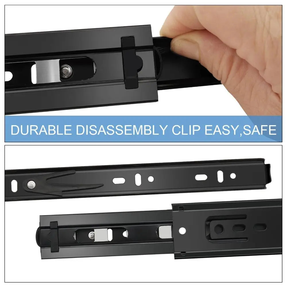 Black Drawer Slides Heavy Duty Smooth Operation Dresser Runners Easy Installation Steel Ball Bearing Drawer Rails Wardrobe