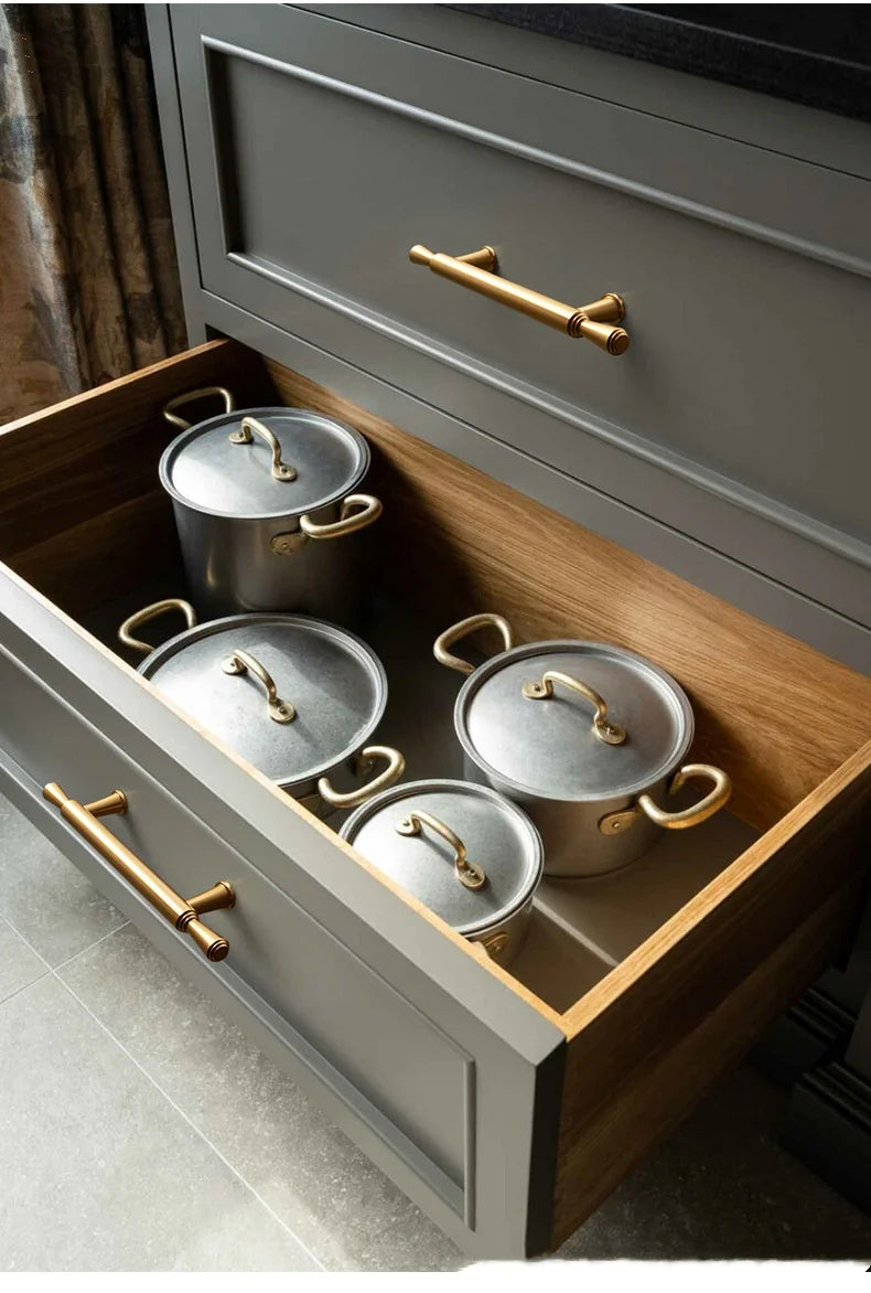 Long Kitchen Cabinet Hardware Cupboard Handles T Bar Furniture Hardware Drawer Pulls Rose Gold Door Handle Kitchen Accessories