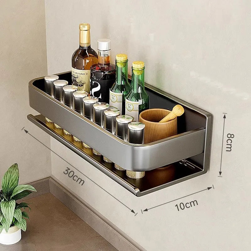 Utensil Rack Spice Rack Wall Mount Over the Stove Shelf Spice Organizer Shelf For Stove Cabinet Pantry Door Spice Shelf Hanging