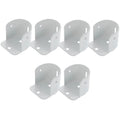 6 Pcs White Iron Closet Rod Bracket Heavy Duty Closet Bar Bracket Closet Pole Bracket Wall Mount Closet Rod Holders