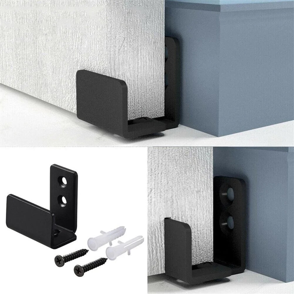 Adjustable Sliding Door Floor Guide Bottom Barn Door Guide Roller Decor Hardware Wall Mount Door Guides Slotted Swing Stop