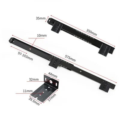 2pcs Computer Desk Drawer Slides Rail Track Hoisting Keyboard Tray Slide Rail Pull Steel Ball Furniture Hardware Accessories