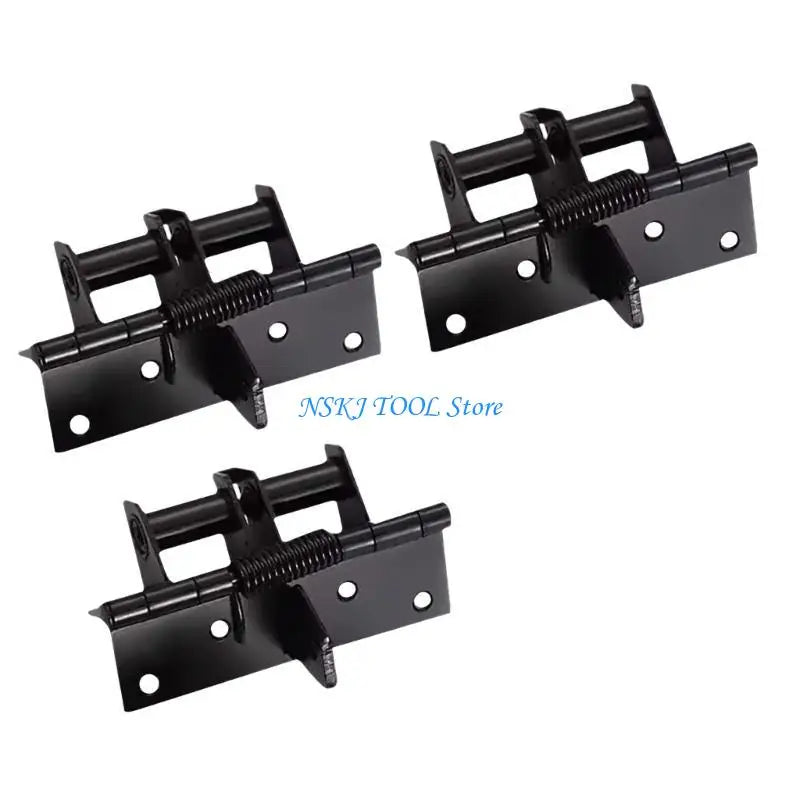 L8RC 3Pcs Closing Spring Door Hinge 90 Degree Positioning Automatic Door Closers Hinge Hardware for Wood Door Cabinet
