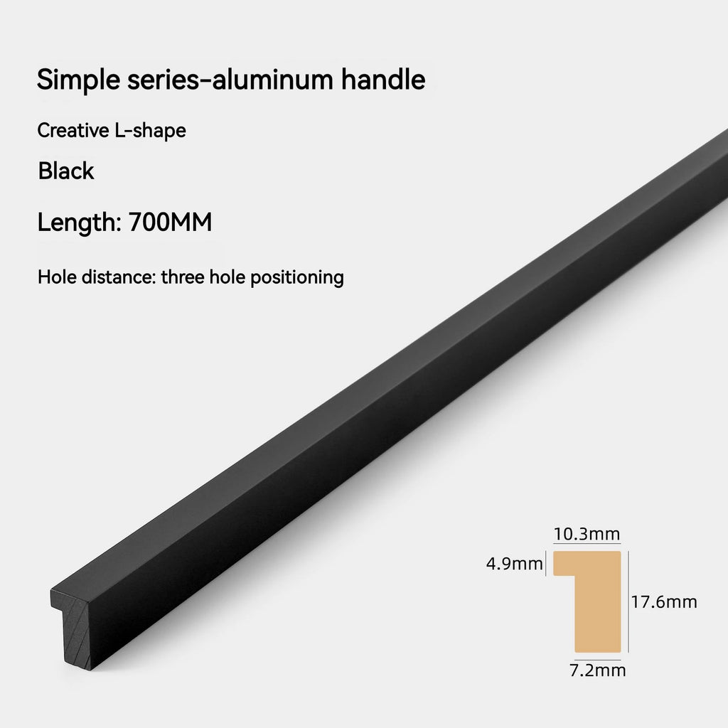 Modern Long Cabinet Door Handles 700-1200mm Brushed Gold Silver T Bar Aluminum Cupboard Pulls Drawer Knob Furniture Hardware