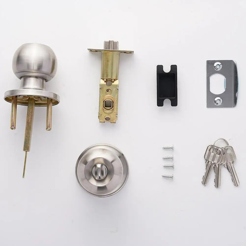 Universal Door Handle Knobs Bathroom Entrance Locks Accessories Bedroom Living Room Lock With Keys Door Lock
