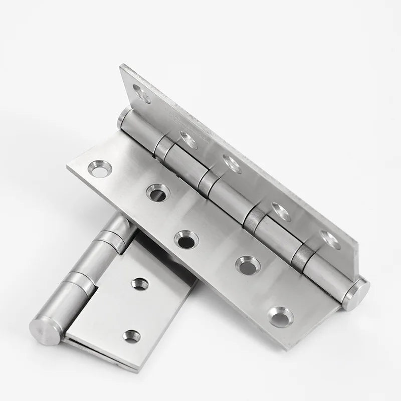 304 Stainless Steel Door Hinges with Ball Bearing, Non-Removable Pin, Heavy Duty for Exterior Interior Doors, 4 in, 5 in, 2PCs