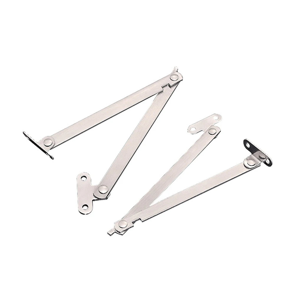 2pcs Folding Pull Rod Furniture Doors Close Lift Up Stay Support Hinge Stainless Steel Pull Rod Kitchen Hardware Accessories