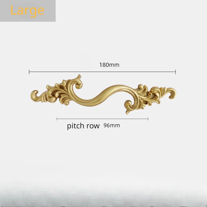 American Cabinet Door Handle Brass Wardrobe Drawers Modern Simple French Nordic Pure Copper Cabinet Gold Drawer Knobs