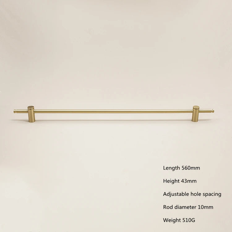 Furniture Long Handles Pure Solid Brass Handle Modern Simple Golden Light Luxury Integral Wardrobe Bathroom Cabinet Long Handle