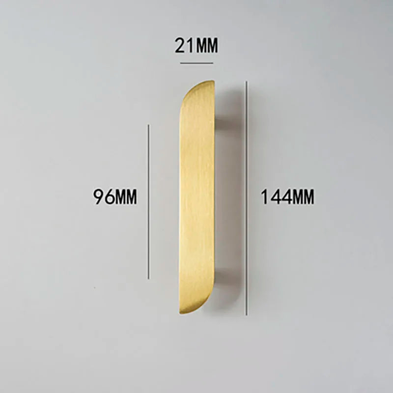 Modern Simple Wardrobe Handles Cabinet Knobs Furniture Door Pulls for drawer dresser cupboard Brass Hardware