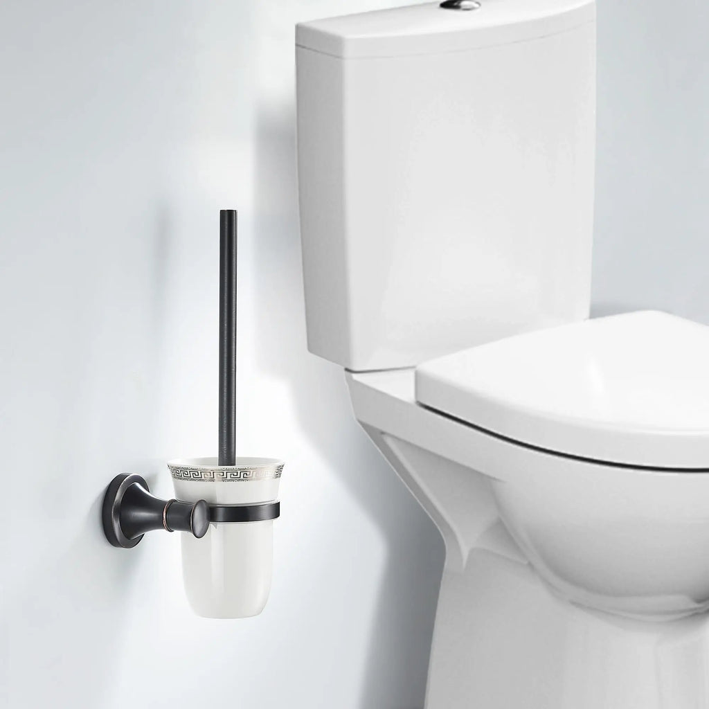 Bathroom Toilet Brush Holder Wall Mounted Oil Rubble Bronze