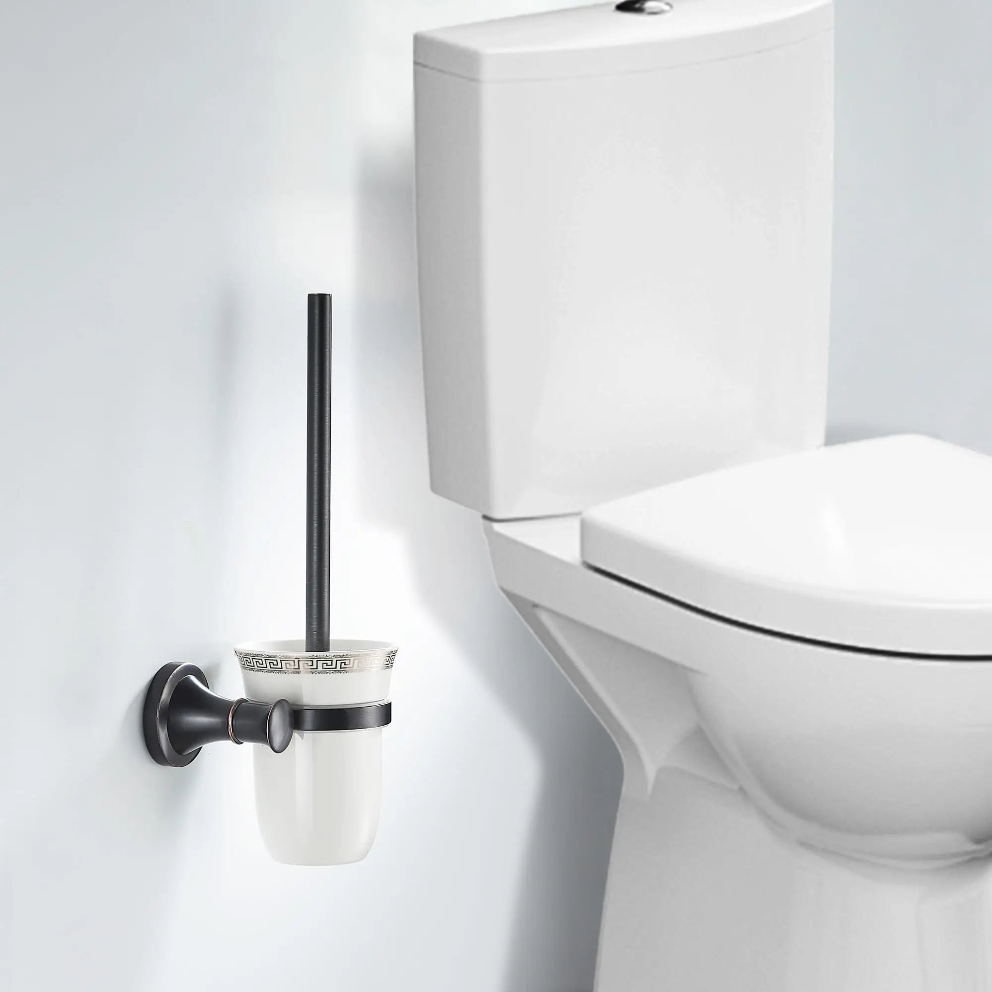 Bathroom Toilet Brush Holder Wall Mounted Oil Rubble Bronze