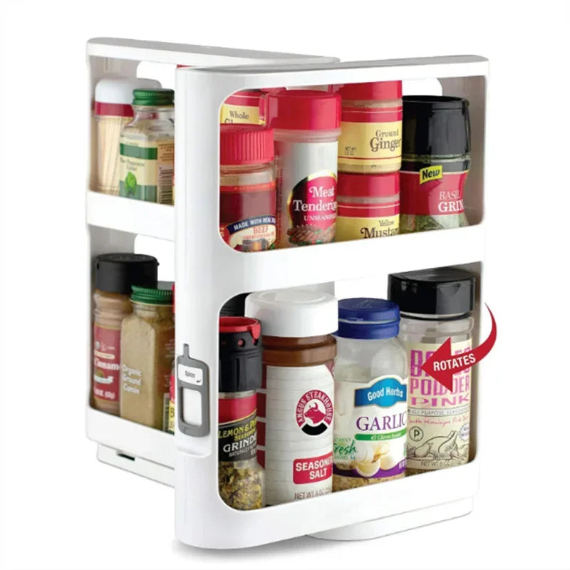 Multi-layer Storage Rotating Rack, Storage Rack Cabinet, Food Storage Rack, Pull-out Rotating Spice Rack, Spice Rack