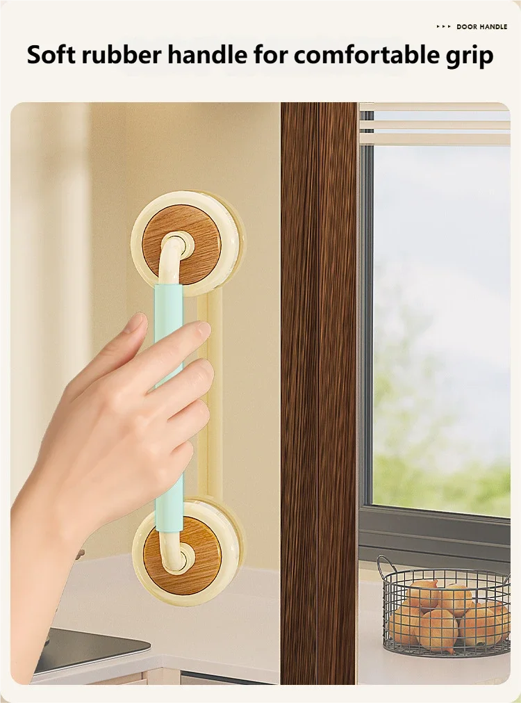 Suction cup door handle, no punching, powerful shower room, kitchen sliding door, glass door, cabinet door, refrigerator handle,