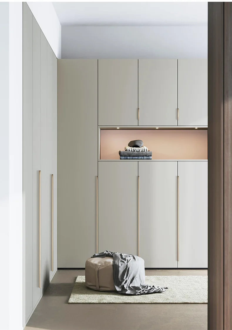 Hidden Minimalist Cabinet Handles for Kitchen Wardrobe | No Drilling Black Edge Pulls | Custom Length 80mm-1200mm Modern Design