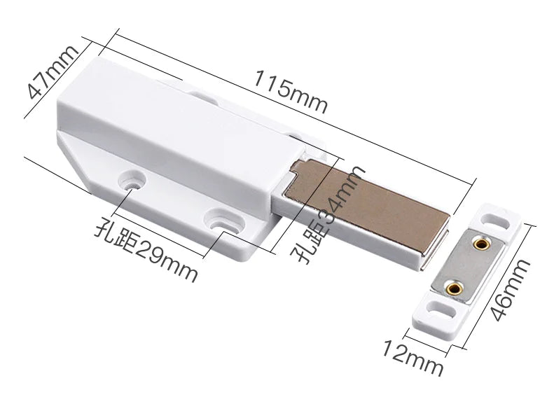 Strong Magnetic Door Rebounding Drawer Latch Cabinet Catches soft close Closer for Wardrobe Kitchen Cupboard Hardware