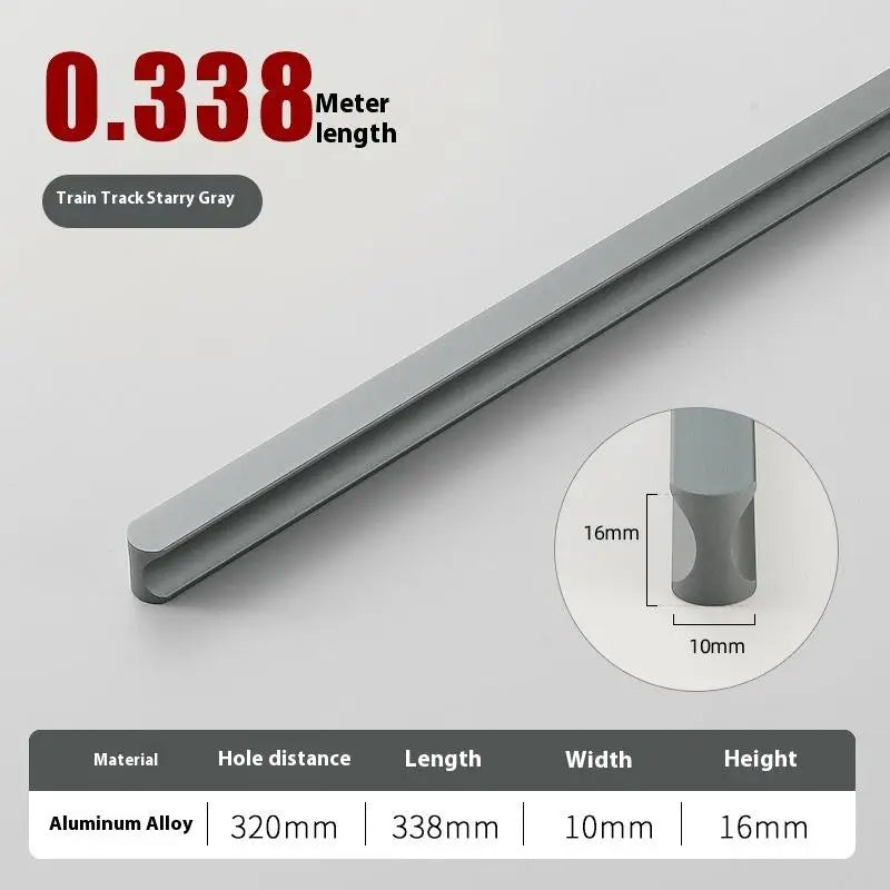 Modern Simple Light Luxury I-Shaped Cabinet Door Handle Extended Round Head Drawer Wardrobe Cabinet Furniture Door Handle