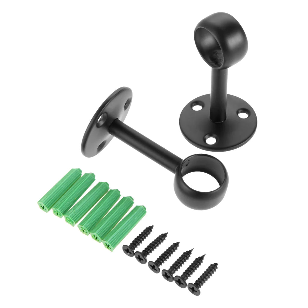 2pcs Flange Rod Holders Wardrobe Hanger Pipe Bracket for Clothes Pole Curtain Rods Ceiling Fixed Support Clamps 16/19/22mm