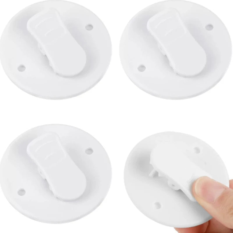 Shower Curtain Clips Shower Room Curtain  Adhesive Windproof Splash Clips Bathroom Curtain Weight Clip Windproof Splash Guard