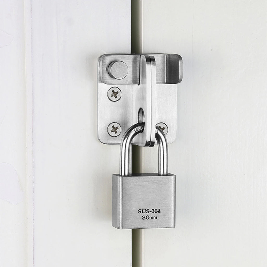 Door Bolts Buckles with Screw Stainless Steel Latch Hasp Door Locks Security Door Locks for Bedroom Drawer Window