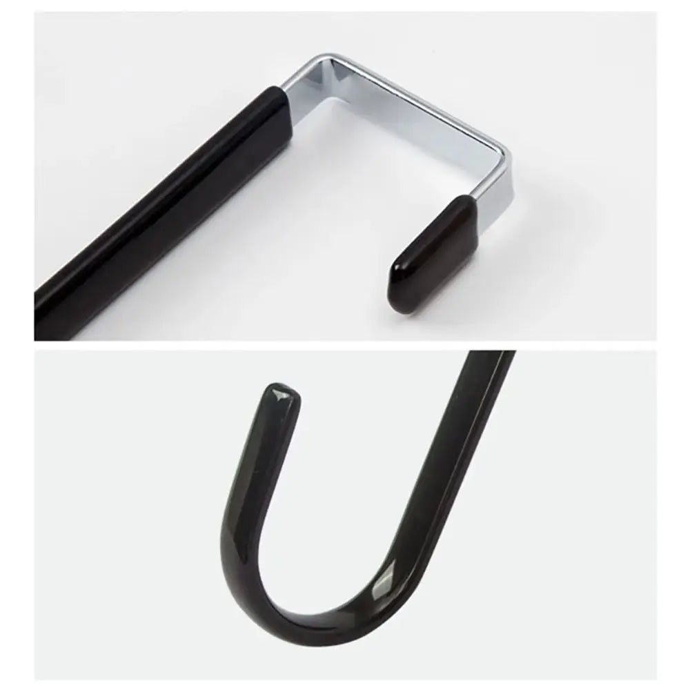 Towel Coats Hangers Nonstick Non-punching Over The Door Hooks Rubber Prevent Scratches Hanging Organizer Clothes Storage Holder