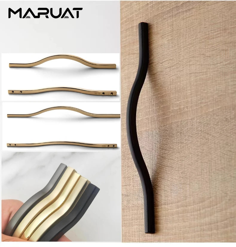 Nordic Handles for Cabinets and Drawers Kitchen Furniture Handles Modern Luxury Gold Wardrobe Drawer Handle Cabinet Door Handle