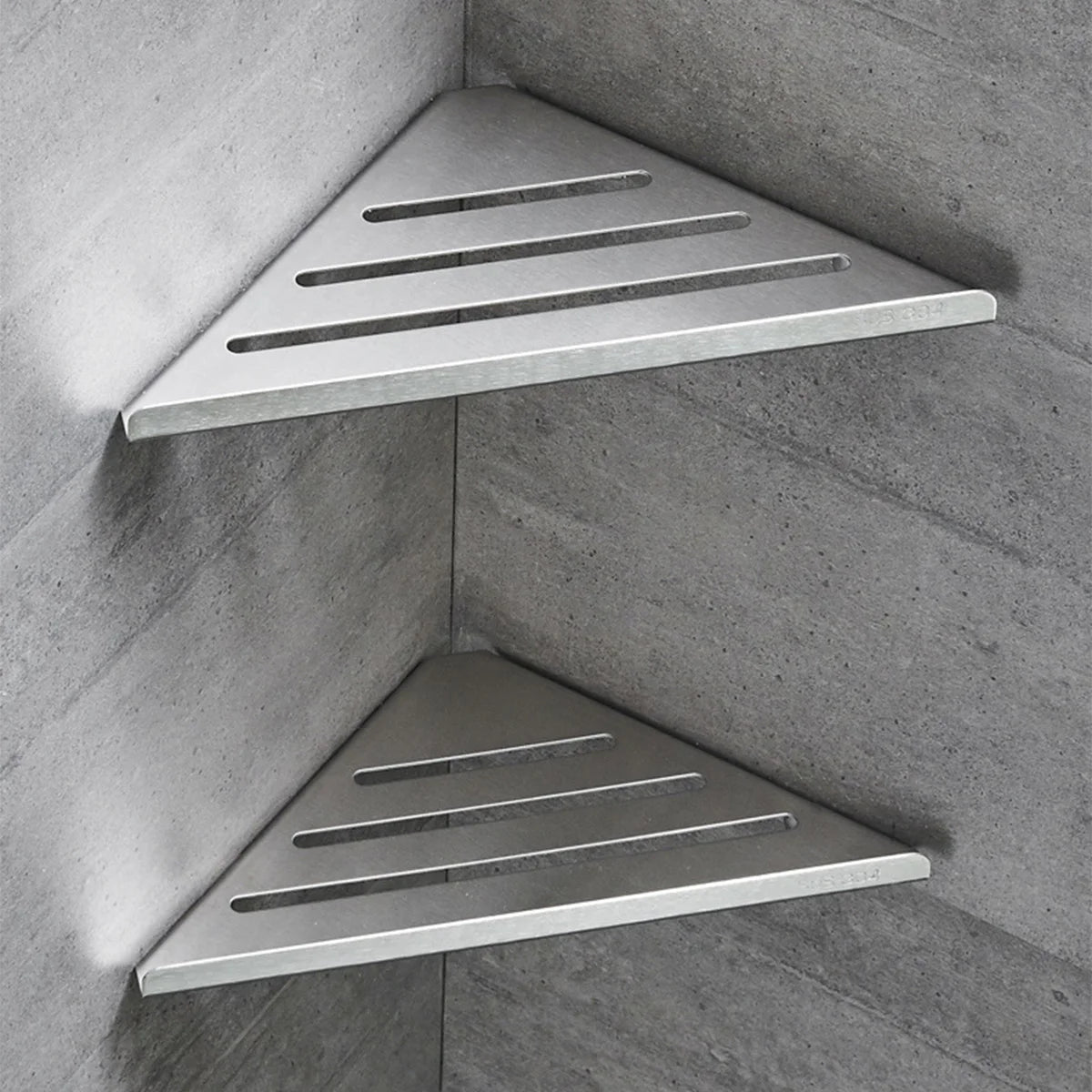 Bathroom Shelves Wall Mount Shower Corner Shelf No-drill 304 Stainless Steel Corner Storage Shampoo Body Wash Organizer