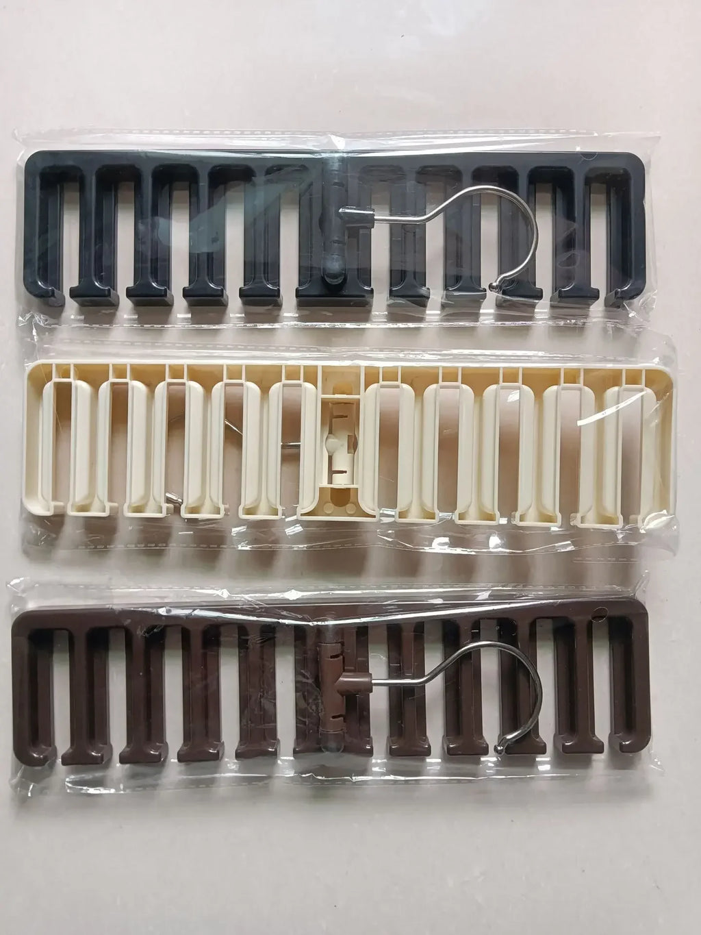 1-12Pcs Multifunctional Belt Organizer Hanging Tie Rack Belt Hanger Clothes Rack Organizer Tie Rack Home Closet Organizer