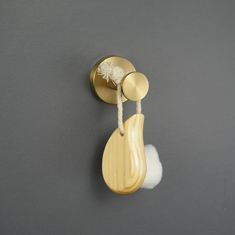 Stainless Steel Gold Brushed Bathroom Toilet Accessories Hardware Set Towel Hook Wall Mounted Paper Holder Toilet Brush Holder