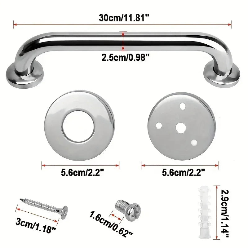 Stainless Steel Handrails, Accessible Bathroom, Bathroom, Safety Bathroom Handrails, Disabled Elderly Bathroom Handrails