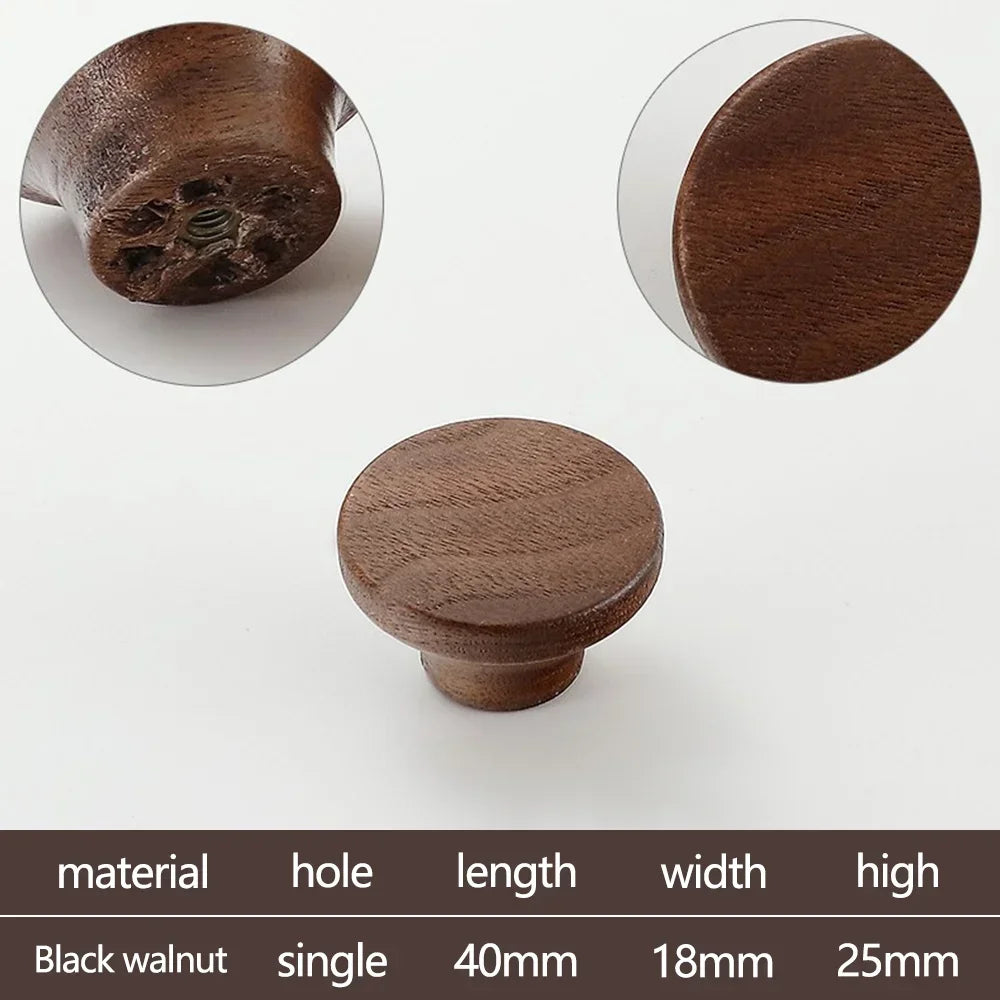 Wooden Furniture Handles Walnut Kitchen Cabinet Handles Drawer Knobs Handles for Cabinets and Drawers Long Wardrobe Pulls
