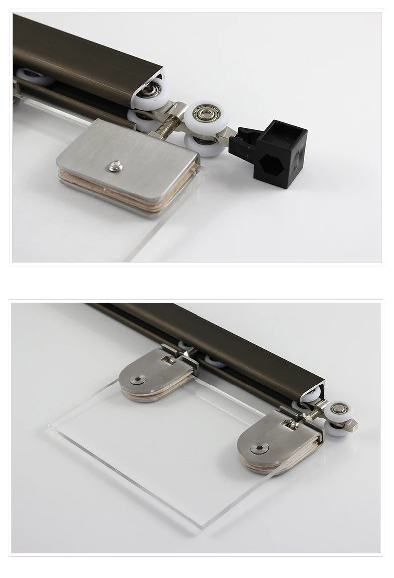 sliding door track hanging rail glass door guide mute push and pull door hanger rail Solid wood doors bathroom fold hanging door