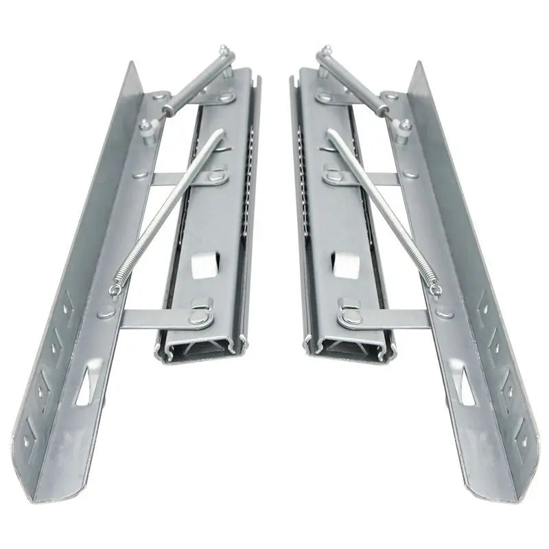 1 Set Telescopic Dining Table Lift Slides Rails Interchange Between Square And Round Tables Push-pull Hidden Table Hardware