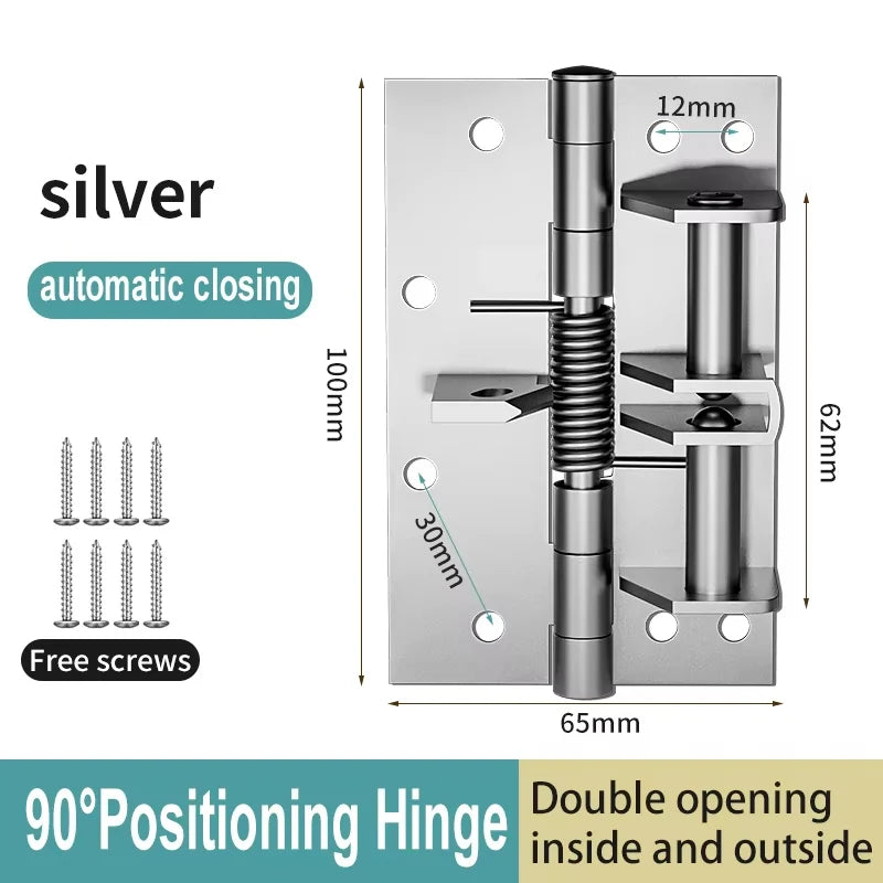 4 Inch Automatic Door Closer Hinge for Cabinet Wardrobe Multi-function Detachable Spring Hinges Positioning Door Closer