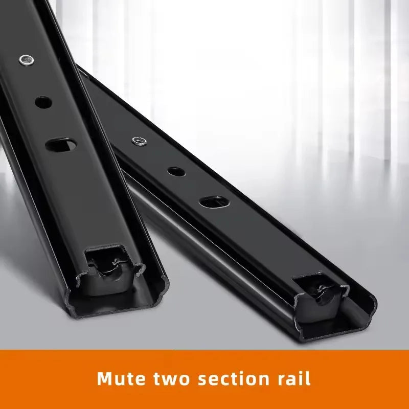 8~20 inch three-section drawer slides - cold-rolled steel drawer tracks, smooth closing slides, for cabinet furniture.