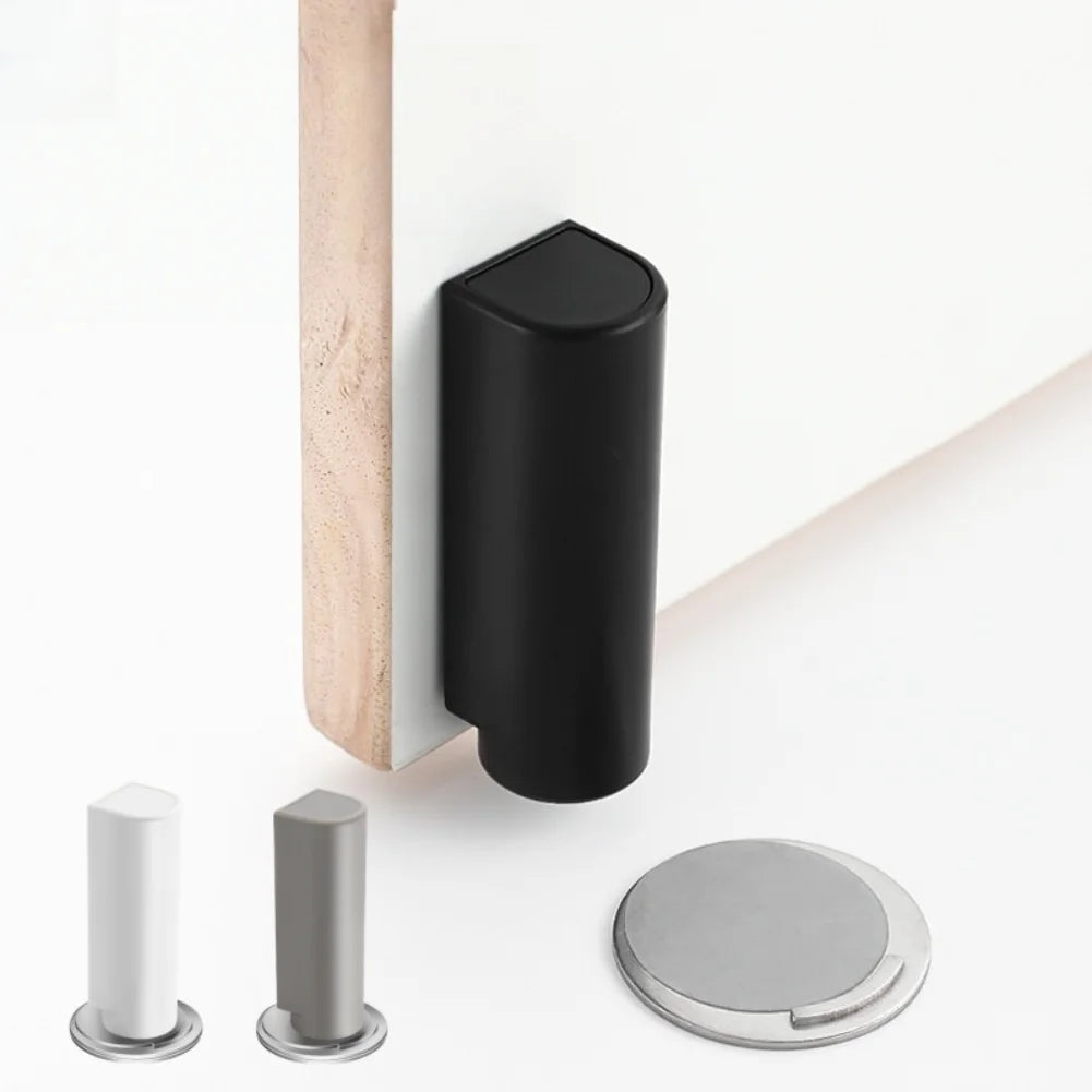 Magnetic Door Stop Stopper For Floor Indoors No Drilling Invisible Weighted Doorstop Silent Door Stops Stoppers Catch Holder