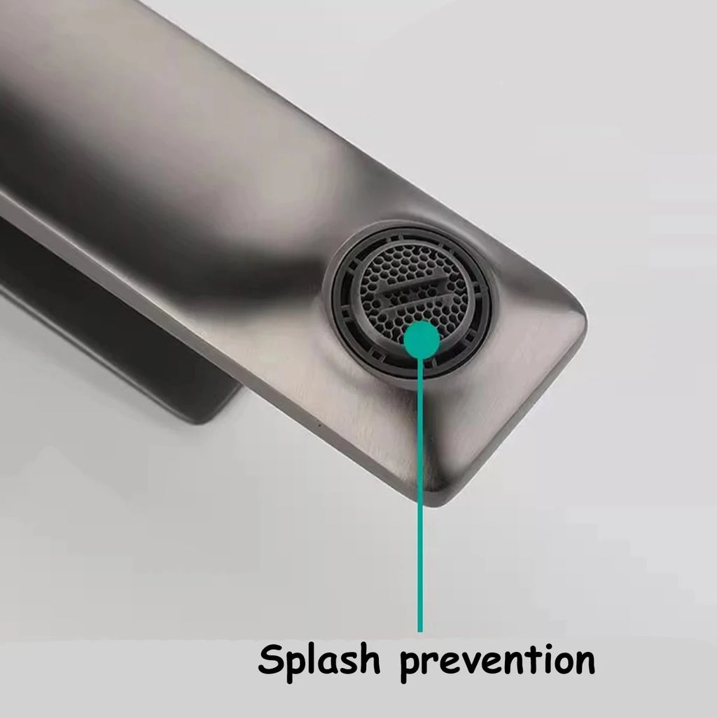 Brass Core Modern Bathroom Sink Faucet Single Handle Deck Mounted Wash Basin Water Tap Hot And Cold Mixe