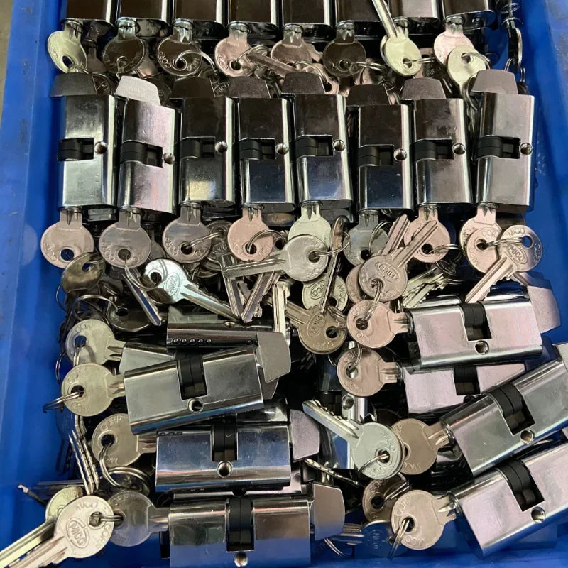 Lock Cylinder 54mm Double Door Single Door Indoor Anti-theft Aluminum Alloy Plug-in Door Lock Hook Lock Bladder