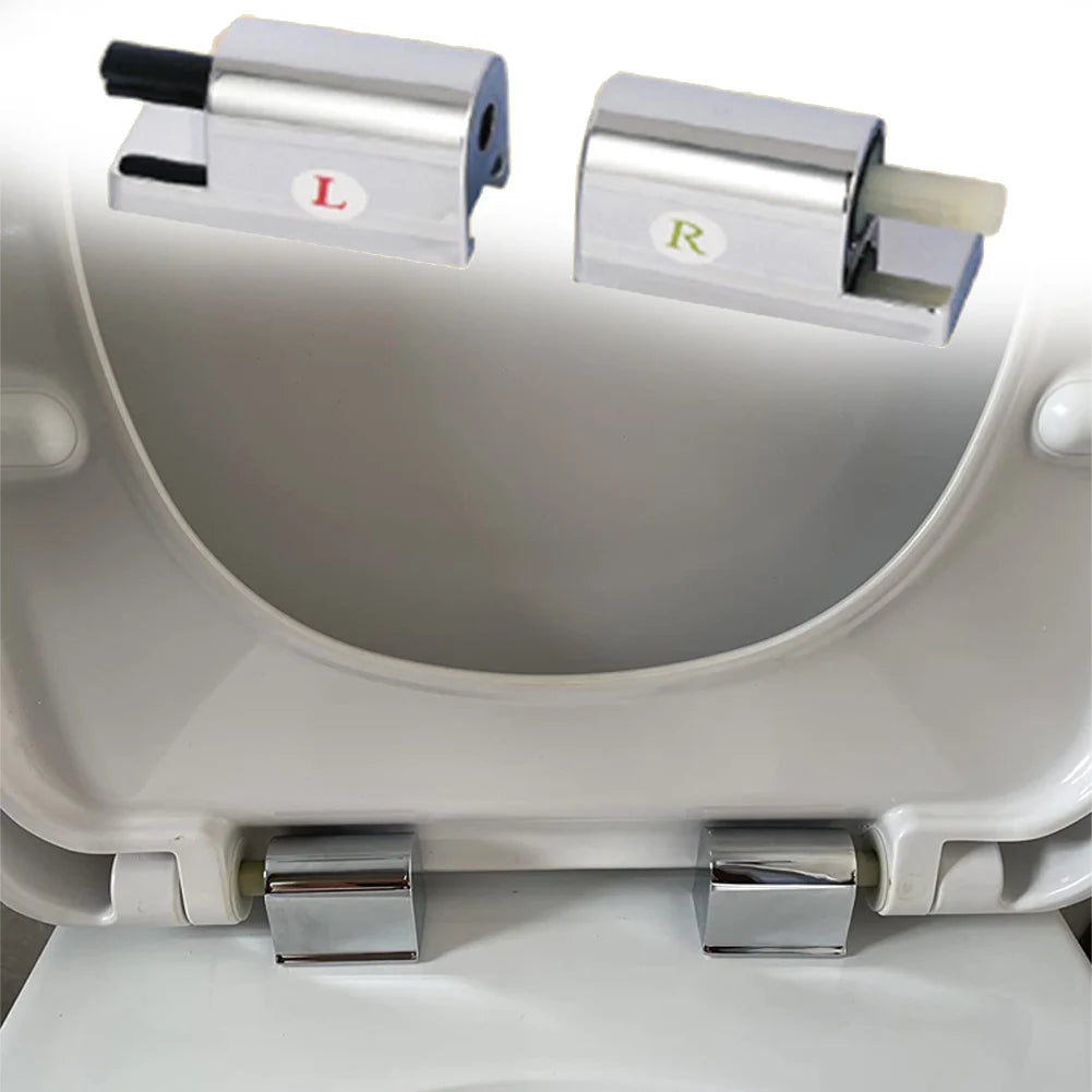 Toilet Soft Close Hinges Set ABS Square Shell Slowly Lowering Hinge Toilet Cover Slowly Lowering Connector Bathroom Accesories
